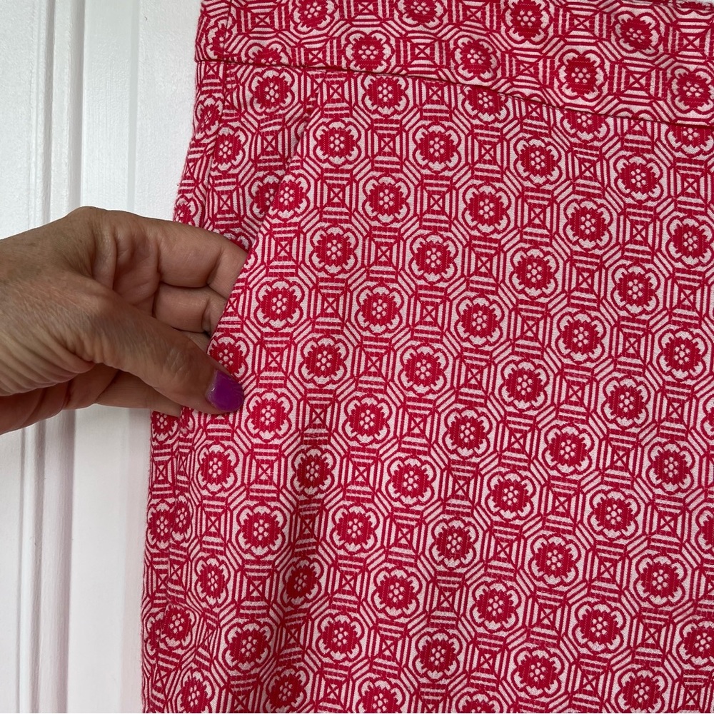 Talbots Pink Patterned Ankle Pants - Picture 3 of 10